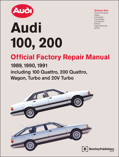 Audi
100, 200: 1989-1991
Official Factory Repair Manual volume 1 front cover