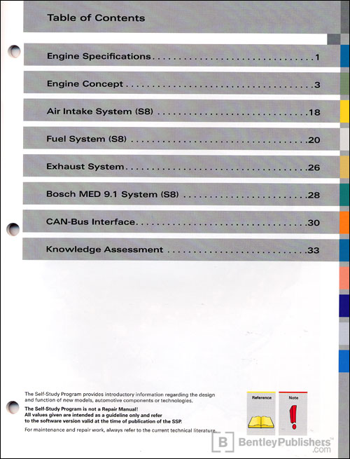 Audi: The 5.2L V10 FSI Engine Design and Function Technical Service Training Self-Study Program Table of Contents