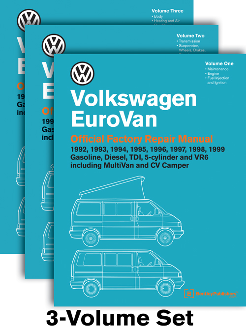 Volkswagen EuroVan Official Factory Repair Manual: 1992-1999 front cover
