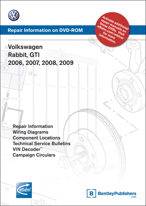 Volkswagen GTI, Rabbit: 2006-2007 Repair Manual on CD-ROM front cover